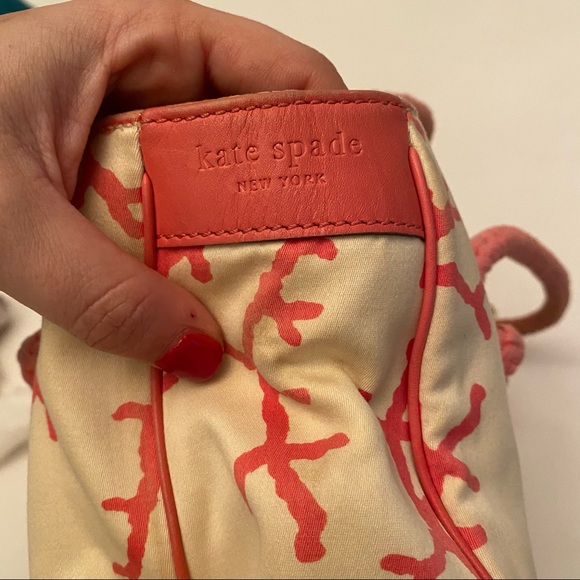 Vintage Kate spade coral print rope handle handbag - Picture 3 of 8